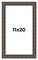 11x20 Modern Bamboo Picture Frame with UV-Resistant Acrylic & Acid Free Backing, Available in 5 Finishes - Gold, Silver, Brown, Black, and Natural